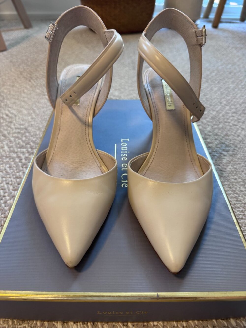 Louise et Cie Kota Slingback Pumps - Cream Coloured